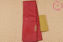 Picture of Red and Lemon Yellow Banana Silk Saree with Butta