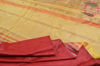 Picture of Red and Lemon Yellow Banana Silk Saree with Butta