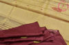 Picture of Maroon and Lemon Yellow Banana Silk Saree with Butta