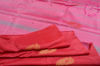 Picture of Red and Pink Banana Silk Saree with Butta