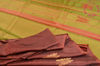 Picture of Brown and Dual Shade Green Banana Silk Saree with Butta