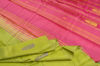 Picture of Green and Pink Banana Silk Saree with Butta