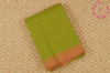 Picture of Pista Green and Melon Orange Plain Mangalagiri Handloom Cotton Saree