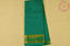 Picture of Rama Green Plain Mangalagiri Handloom Cotton Saree with Zari  Border