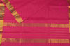 Picture of Pink and Green Checks Mangalagiri Handloom Cotton Saree With Zari Border