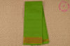 Picture of Parrot Green and Pink Checks Mangalagiri Handloom Cotton Saree With Zari Border