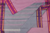 Picture of Onion Pink and Grey Plain Mangalagiri Handloom Cotton Saree