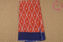 Picture of Red and Ink Blue Screen Printed Malmal Cotton Saree