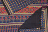 Picture of Navy Blue With Multicolour Hand Block Ajrakh Printed Malmal Cotton Saree