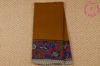 Picture of Clay Brown with Handprinted Kalamkari Border Cotton Saree