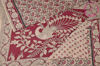 Picture of Beige with Pink and Black Handprinted Kalamkari Silk Saree