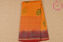 Picture of Pink and Yellow Handblock Print Chanderi Silk Saree with Small Zari Border