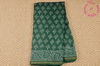 Picture of Green Handblock Print Chanderi Silk Saree with Small Zari Border