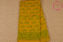 Picture of Yellow Handblock Print Chanderi Silk Saree with Small Zari Border