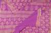 Picture of Purple Handblock Print Chanderi Silk Saree with Small Zari Border