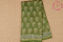 Picture of Mehandi Green Handblock Print Chanderi Silk Saree with Small Zari Border