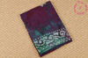 Picture of Purple and Sea Green Water Mark Batik Hand Printed Cotton Saree