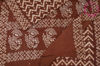 Picture of Clay Brown and White Batik Hand Printed Cotton Saree