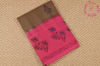 Picture of Brown and Pink South Mulmul Hand Block Printed Cotton Saree