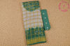 Picture of White and Sea Green Checks Tie and Dye Bandhani Cotton Saree 