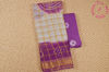 Picture of White and Magenta Checks Tie and Dye Bandhani Cotton Saree