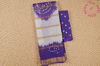 Picture of White and Violet Stripes Tie and Dye Bandhani Cotton Saree 