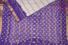 Picture of White and Violet Stripes Tie and Dye Bandhani Cotton Saree 