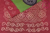 Picture of "Mehandi Green, Navy Blue and Maroon Tie and Dye Bandhani Cotton Saree"