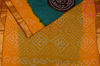 Picture of "Peacock Green, Brown and Yellow Tie and Dye Bandhani Cotton Saree with Zari Border"