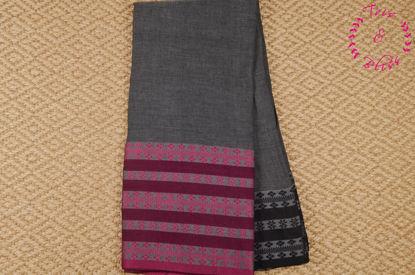 Picture of Grey and Baby Pink Begumpuri Soft Handloom Cotton Saree