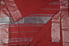 Picture of Maroon Linen Cotton Saree with Silver Zari Border