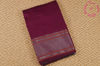 Picture of Magenta Linen Cotton Saree with Silver Zari Border