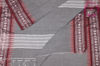 Picture of Grey and Maroon Plain Handloom Cotton Saree with Temple Border