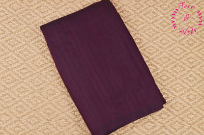 Picture of Wine Plain Soft Handloom Cotton Saree