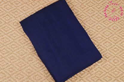 Picture of Royal Blue Plain Soft Handloom Cotton Saree