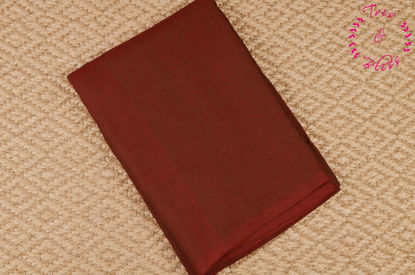 Picture of Dual Shade Red and Green Plain Soft Handloom Cotton Saree