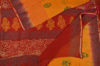 Picture of Yellow and Red Handblock Print Chanderi Silk Saree with Small Zari Border